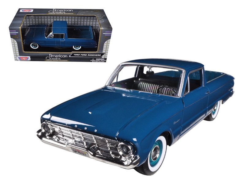 1960 ford falcon ranchero pickup blue 1/24 diecast model car by motormax 1960 ford falcon ranchero pickup blue 1/24 diecast model car by motormax