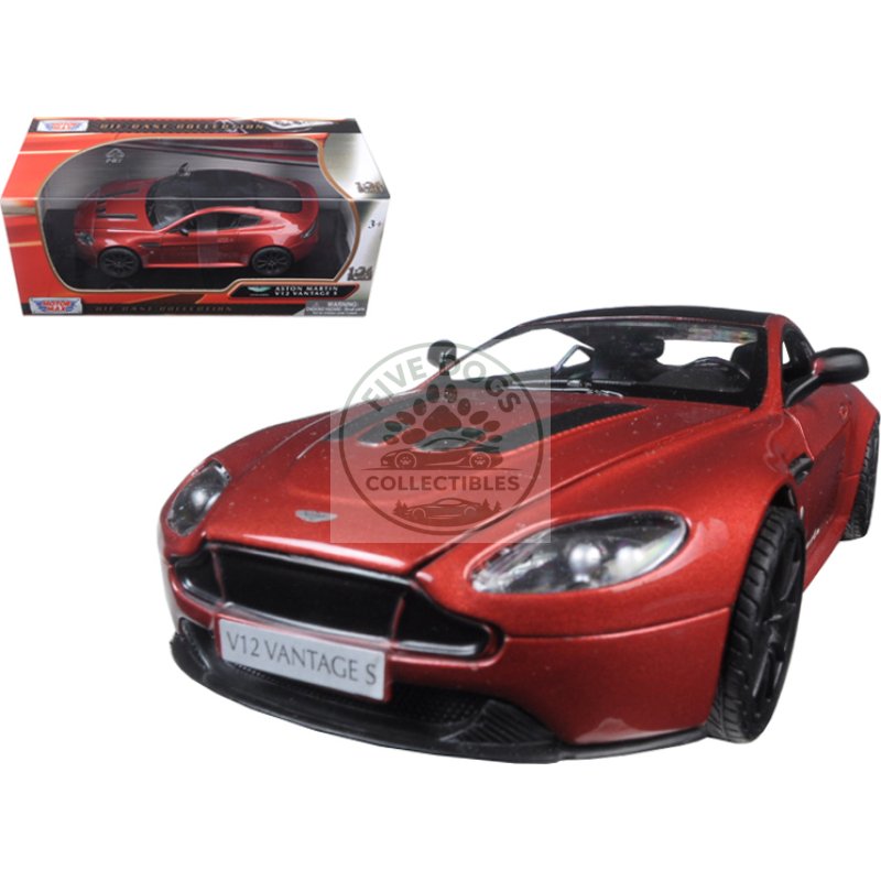 aston martin vantage s v12 red 1/24 diecast model car by motormax
