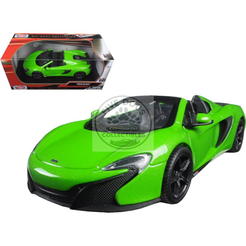 mclaren 650s spider green 1/24 diecast model car by motormax