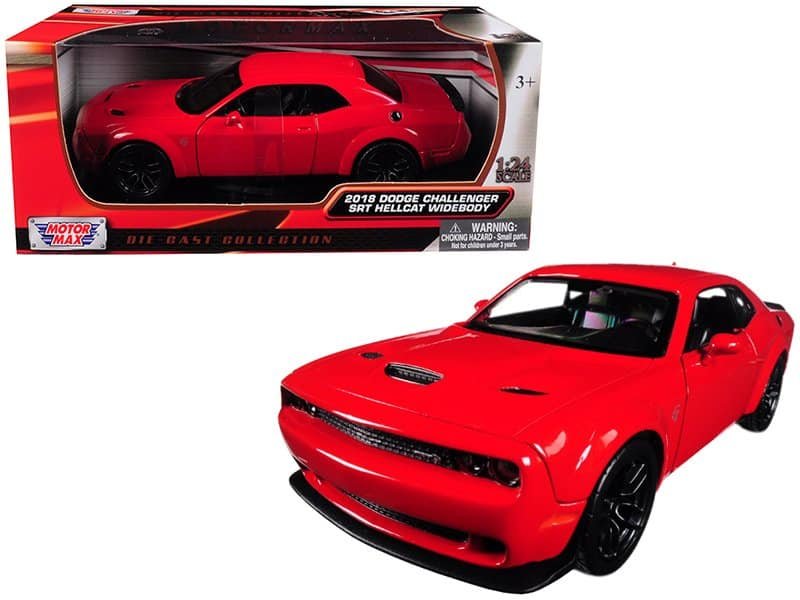 2018 dodge challenger srt hellcat widebody red 1/24 diecast model car by motormax 2018 dodge challenger srt hellcat widebody red 1/24 diecast model car by motormax