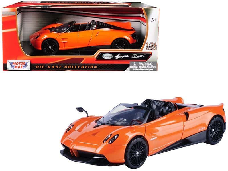 pagani huayra roadster orange 1/24 diecast model car by motormax pagani huayra roadster orange 1/24 diecast model car by motormax