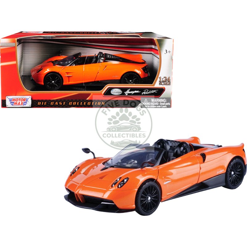 pagani huayra roadster orange 1/24 diecast model car by motormax