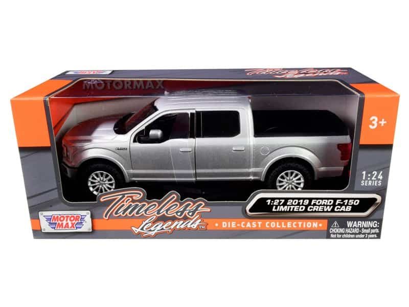 Ford F-150 Limited Crew Cab Die-Cast Model Truck Detailed Ford F-150 Limited Crew Cab die-cast model in silver, perfect for collectors and enthusiast.