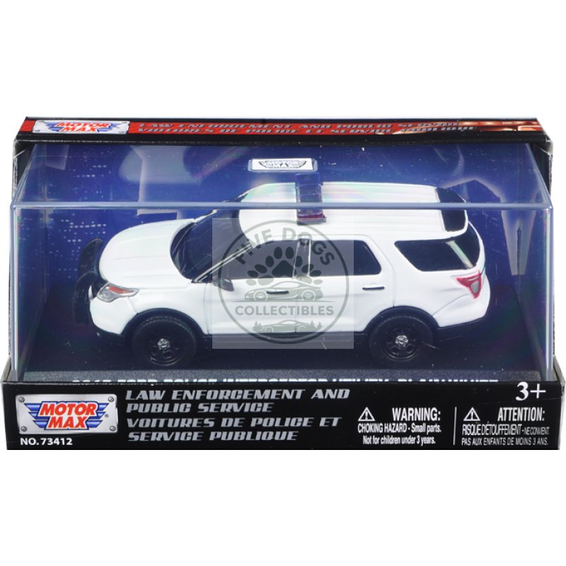 2015 ford police interceptor utility plain white 1/43 diecast model car by motormax