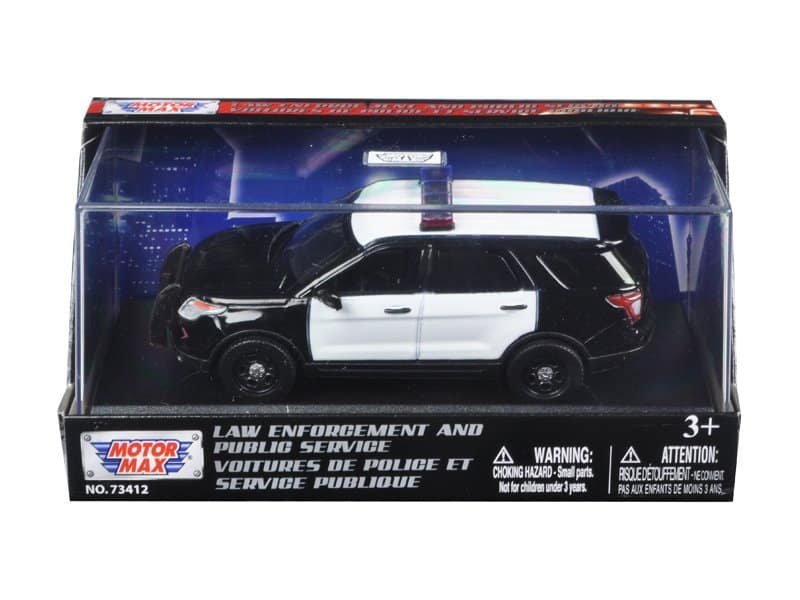 2015 ford police interceptor utility plain black and white 1/43 diecast model car by motormax 2015 ford police interceptor utility plain black and white 1/43 diecast model car by motormax