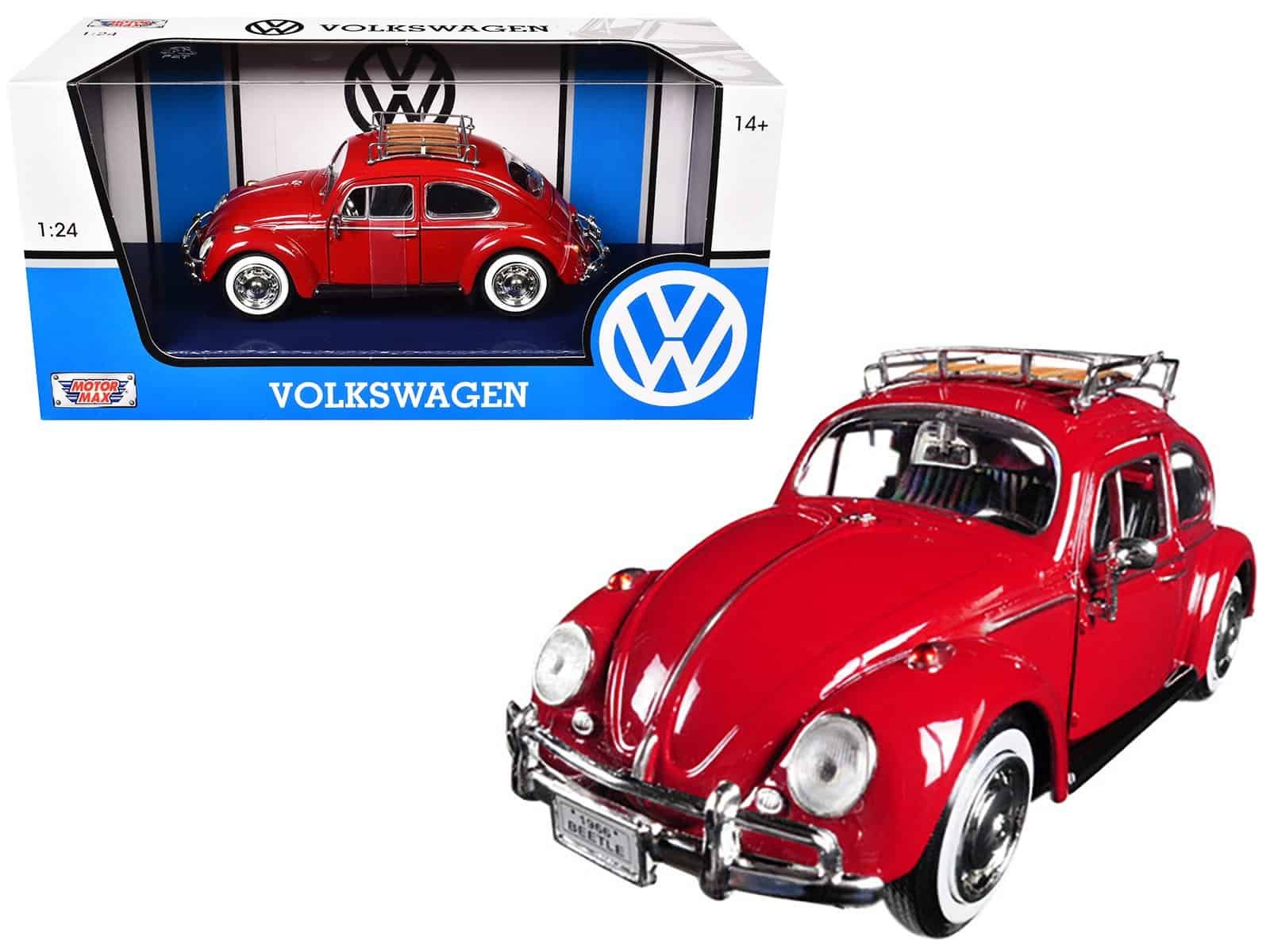 1966 volkswagen classic beetle red 1/24 diecast car model by motormax 1966 volkswagen classic beetle red 1/24 diecast car model by motormax