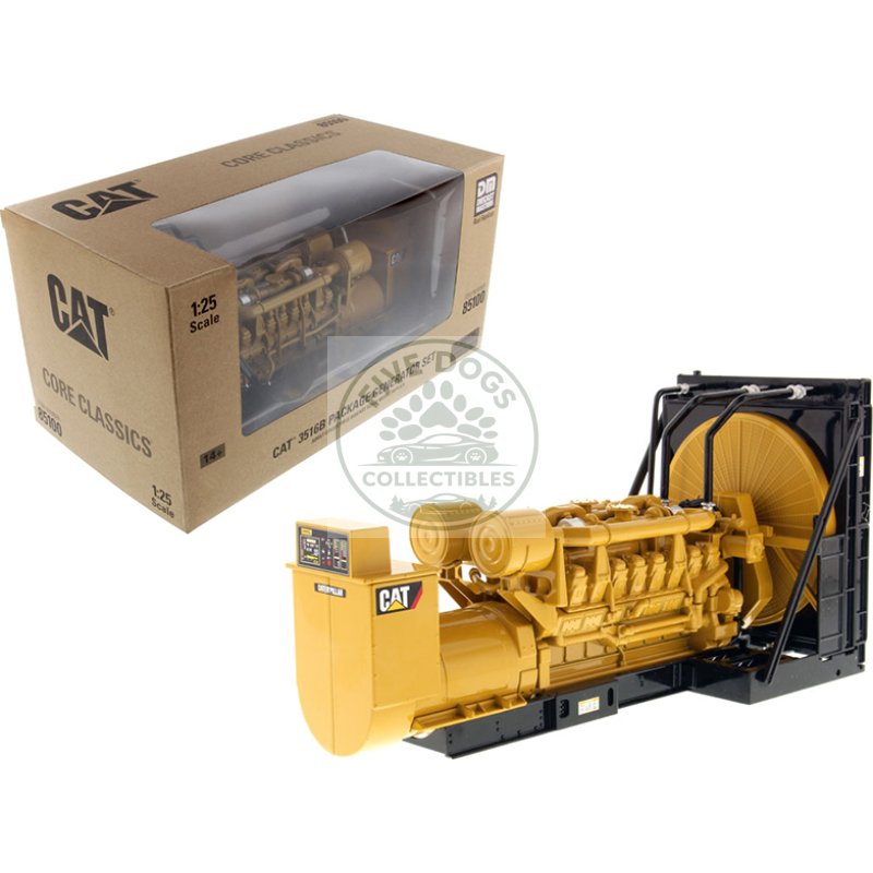 cat caterpillar 3516b engine generator 3 piece set "core classic" series 1/25 diecast model by diecast masters
