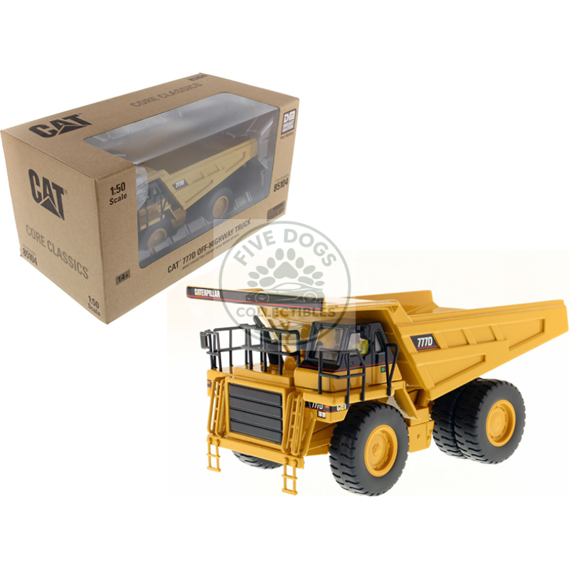 cat caterpillar 777d off highway dump truck with operator "core classics series" 1/50 diecast model by diecast masters