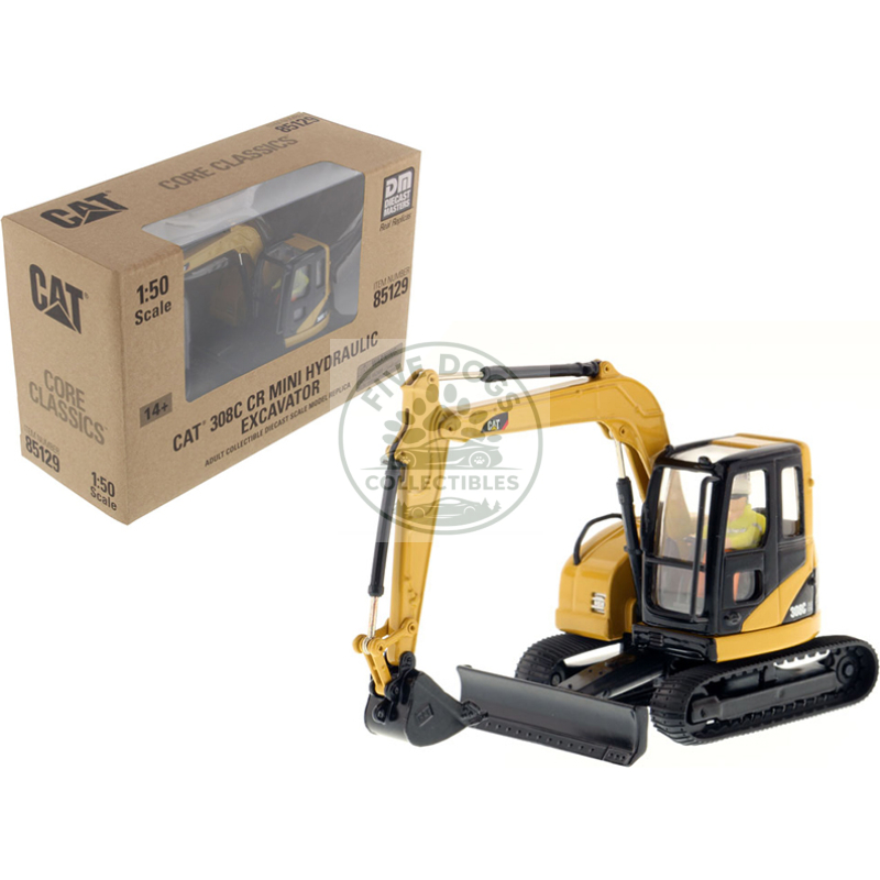 cat caterpillar 308c cr excavator with operator "core classics series" 1/50 diecast model by diecast masters