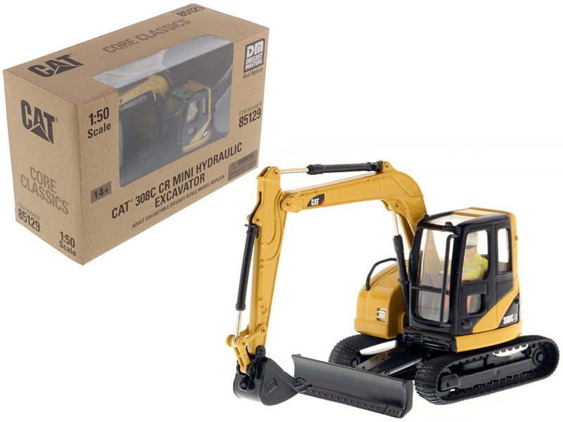 cat caterpillar 308c cr excavator with operator "core classics series" 1/50 diecast model by diecast masters cat caterpillar 308c cr excavator with operator "core classics series" 1/50 diecast model by diecast masters