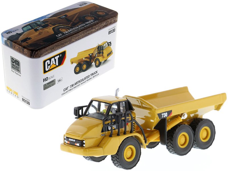 cat caterpillar 730 articulated dump truck with operator "high line" series 1/87 (ho) scale diecast model by diecast masters cat caterpillar 730 articulated dump truck with operator "high line" series 1/87 (ho) scale diecast model by diecast masters
