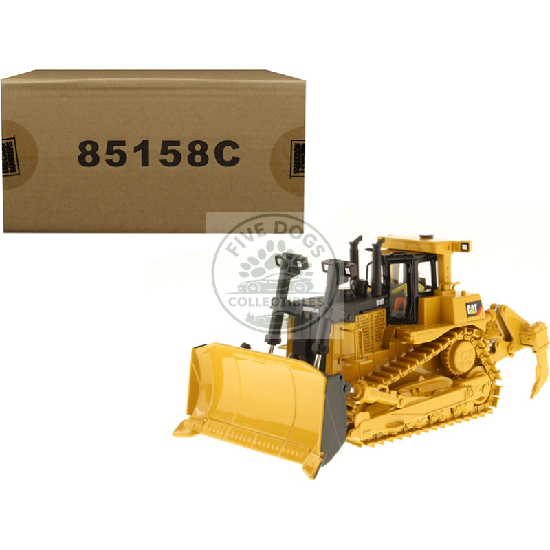 cat caterpillar d10t track type tractor with operator "core classics series" 1/50 diecast model by diecast masters
