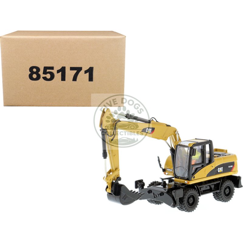 cat caterpillar m316d wheel excavator with operator "core classics series" 1/50 diecast model by diecast masters