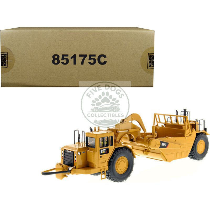 cat caterpillar 657 g wheel tractor scraper with operator "core classics series" 1/50 diecast model by diecast masters