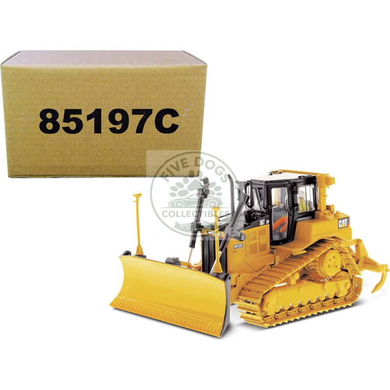 cat caterpillar d6t xw vpat track type tractor with accugrade gps technology and operator "core classics" series 1/50 diecast model by diecast masters