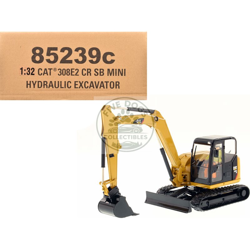 cat caterpillar 308e2 cr sb mini hydraulic excavator with working tools and operator "core classics" series 1/32 diecast model by diecast masters