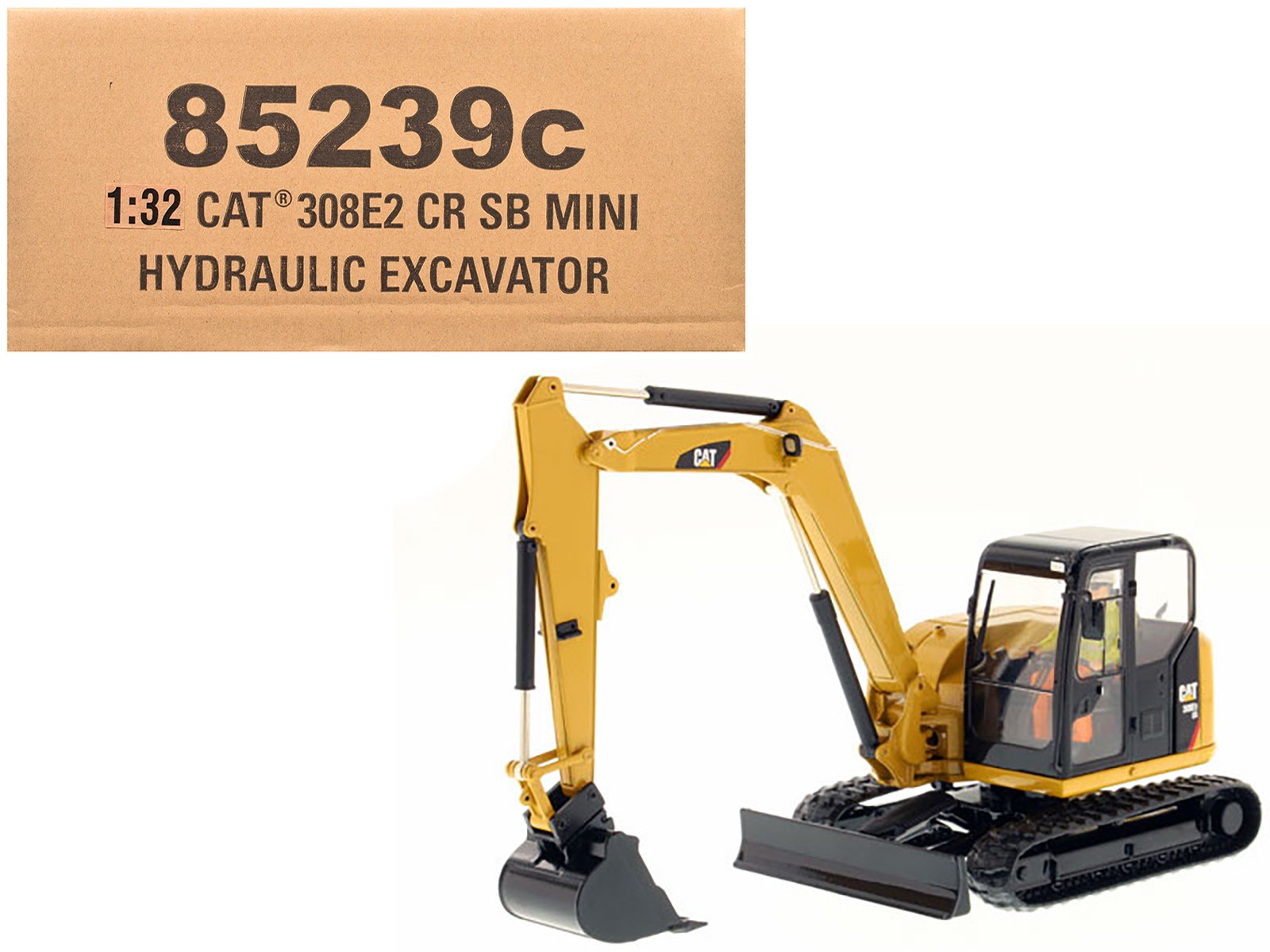 cat caterpillar 308e2 cr sb mini hydraulic excavator with working tools and operator "core classics" series 1/32 diecast model by diecast masters cat caterpillar 308e2 cr sb mini hydraulic excavator with working tools and operator "core classics" series 1/32 diecast model by diecast masters