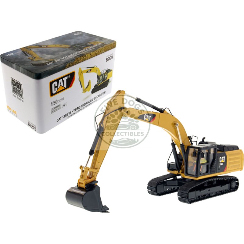 cat caterpillar 336e h hybrid hydraulic excavator with operator "high line series" 1/50 diecast model by diecast masters