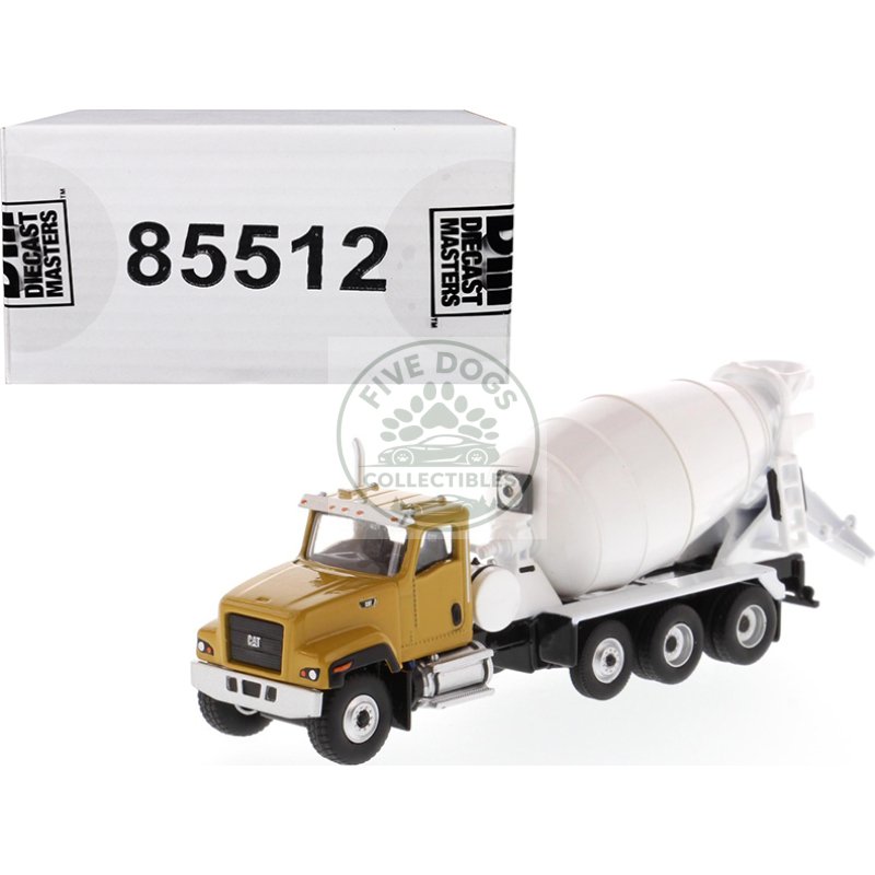 cat caterpillar ct681 concrete mixer yellow and white "high line" series 1/87 (ho) scale diecast model by diecast masters