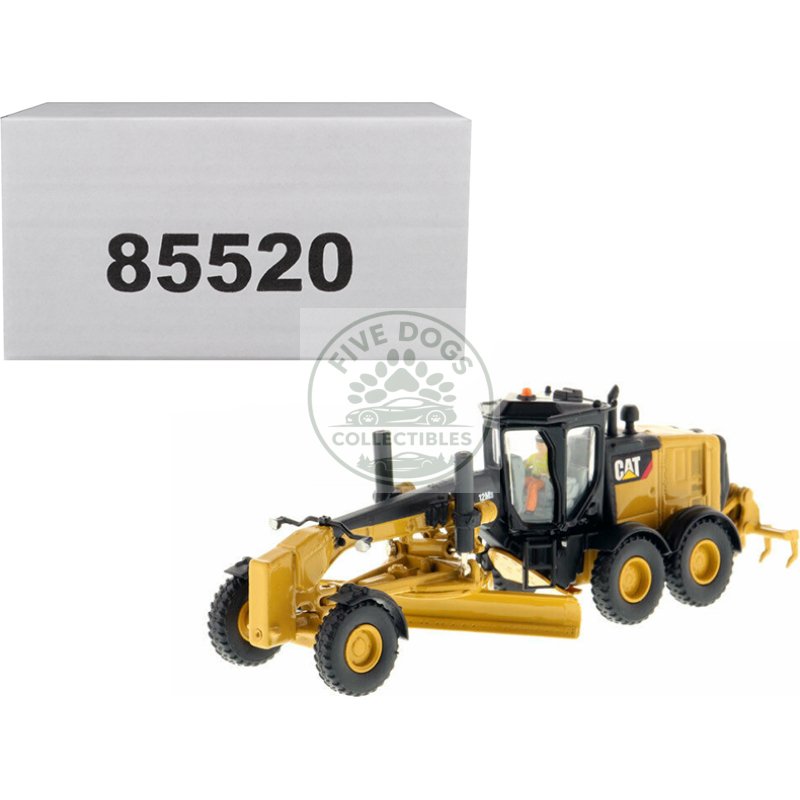 cat caterpillar 12m3 motor grader with operator "high line" series 1/87 (ho) scale diecast model by diecast masters