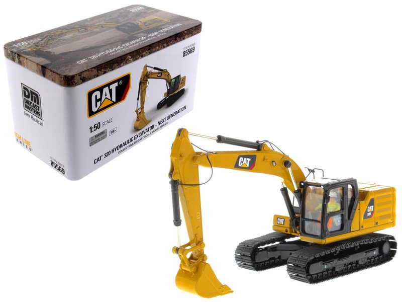 cat caterpillar 320 hydraulic excavator with operator high line series 1/50 diecast model by diecast masters cat caterpillar 320 hydraulic excavator with operator high line series 1/50 diecast model by diecast masters