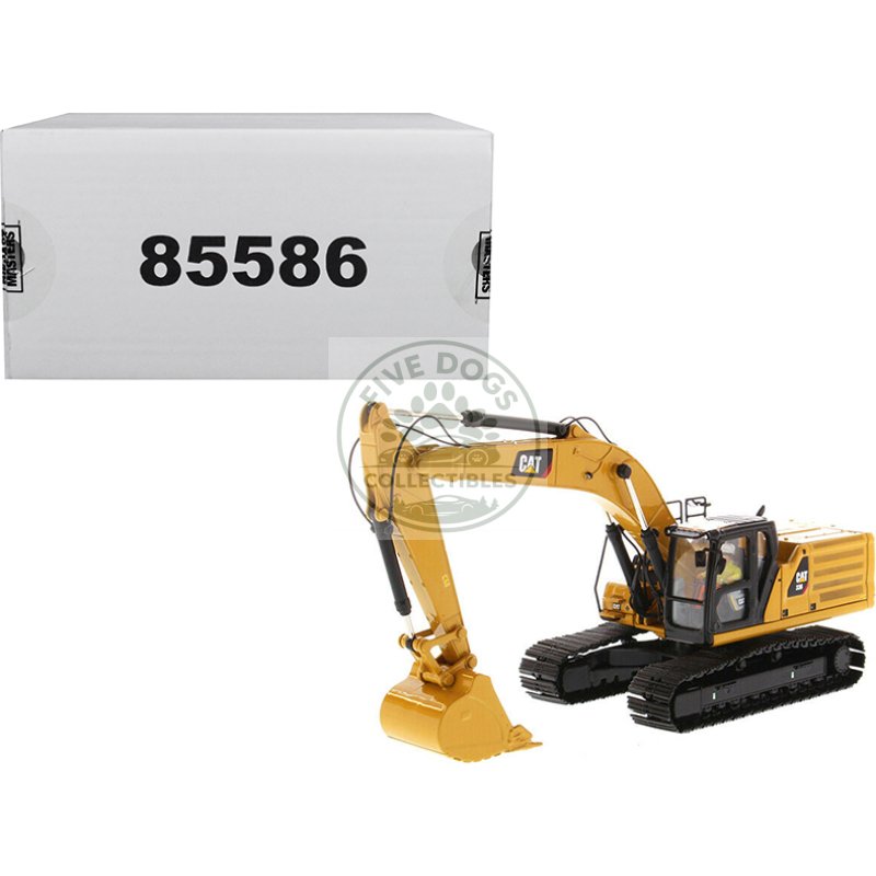 cat caterpillar 336 next generation hydraulic excavator and operator "high line" series 1/50 diecast model by diecast masters