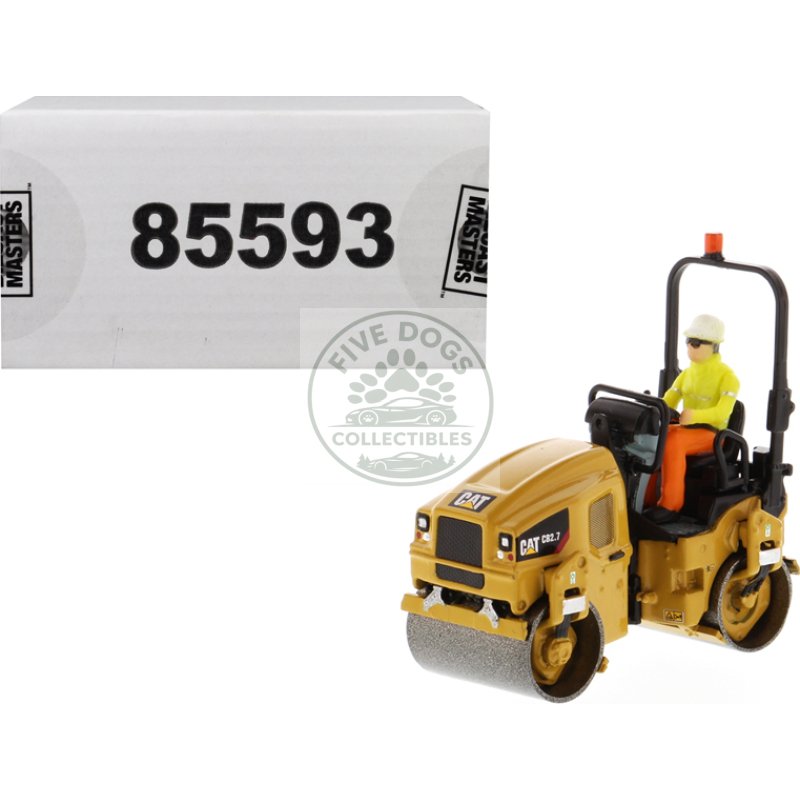 cat caterpillar cb 2.7 utility compactor with operator "high line series" 1/50 diecast model by diecast masters
