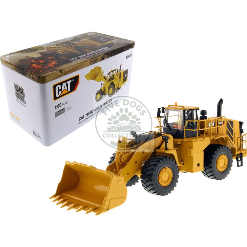 cat caterpillar 988k wheel loader with operator "high line series" 1/50 diecast model by diecast masters