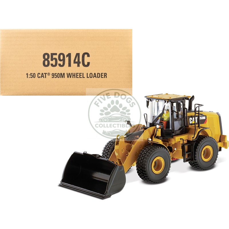 cat caterpillar 950m wheel loader with operator "core classics" series 1/50 diecast model by diecast masters