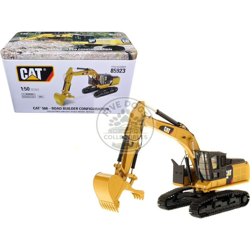 cat caterpillar 568 gf road builder with operator "high line series" 1/50 diecast model by diecast masters
