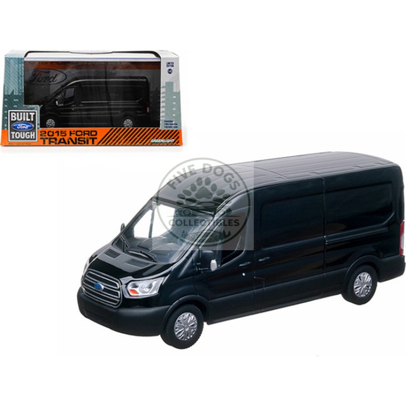 2015 ford transit (v363) van tuxedo black 1/43 diecast model by greenlight