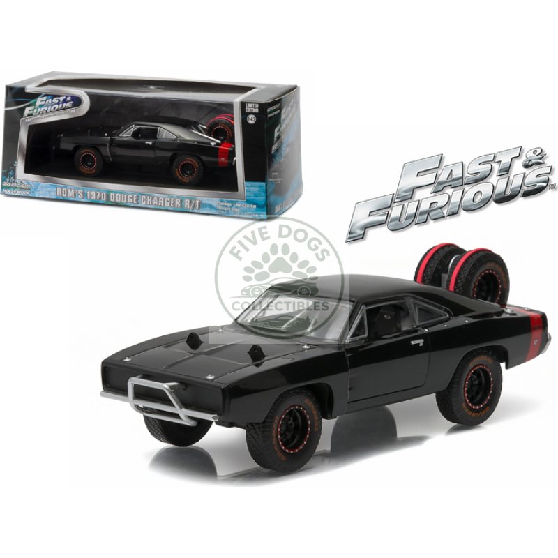 dom's 1970 dodge charger r/t off road "fast and furious fast 7" movie (2011) diecast model car 1/43 by greenlight