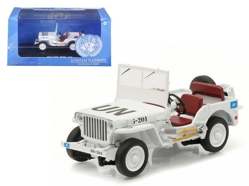 1944 jeep willys un united nations white 1/43 diecast model car by greenlight 1944 jeep willys un united nations white 1/43 diecast model car by greenlight