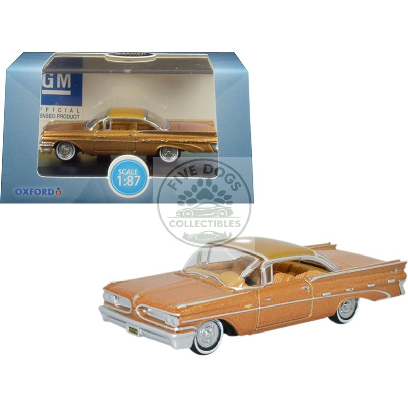 1959 pontiac bonneville coupe canyon copper metallic 1/87 (ho) scale diecast model car by oxford diecast