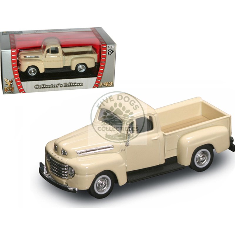 1948 ford f 1 pickup truck cream 1/43 diecast model car by road signature