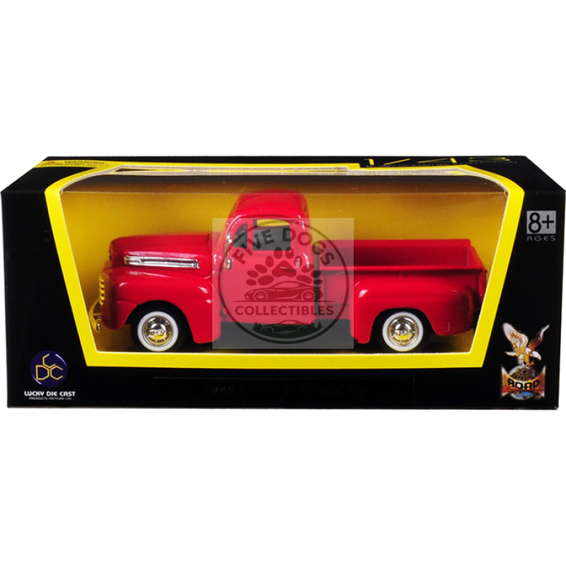 1948 ford f 1 pickup truck red 1/43 diecast model car by road signature
