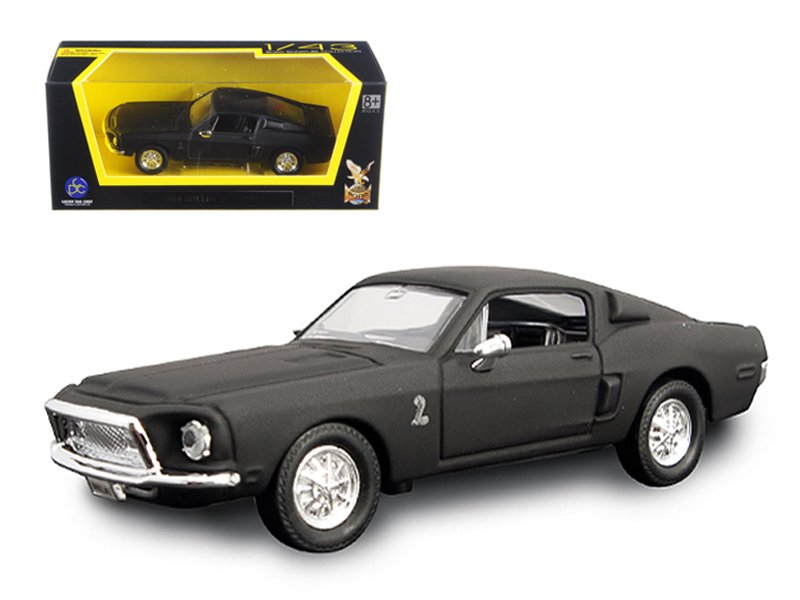 1968 ford mustang shelby gt500 kr matt black 1/43 diecast model car by road signature 1968 ford mustang shelby gt500 kr matt black 1/43 diecast model car by road signature