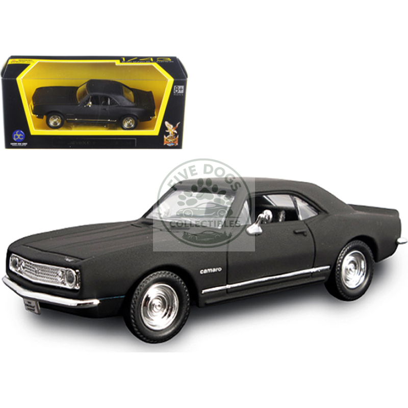 1967 chevrolet camaro z28 matt black 1/43 diecast model car by road signature