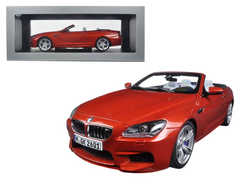 bmw m6 f12m convertible sakhir orange 1/18 diecast model car by paragon bmw m6 f12m convertible sakhir orange 1/18 diecast model car by paragon