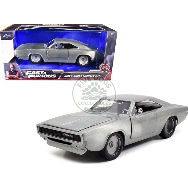 dom's 1970 dodge charger r/t bare metal "fast & furious 7" (2015) movie 1/24 diecast model car by jada