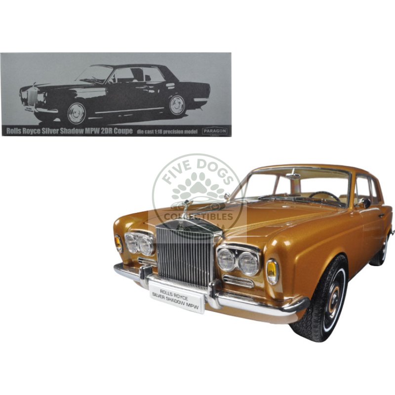 1968 rolls royce silver shadow bronze 1/18 diecast model car by paragon