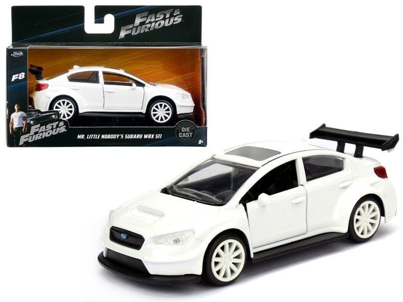 mr. little nobody's subaru wrx sti fast & furious f8 "the fate of the furious" movie 1/32 diecast model car by jada mr. little nobody's subaru wrx sti fast & furious f8 "the fate of the furious" movie 1/32 diecast model car by jada