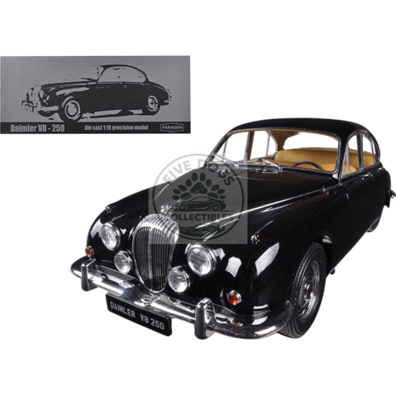 1967 daimler v8 250 black limited to 3000pc 1/18 diecast car model by paragon