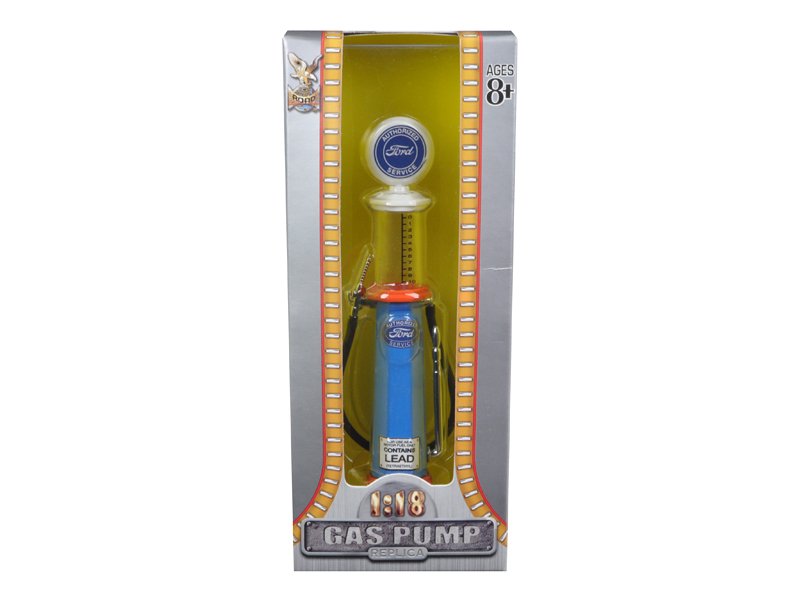 ford gasoline vintage gas pump cylinder 1/18 diecast replica by road signature ford gasoline vintage gas pump cylinder 1/18 diecast replica by road signature