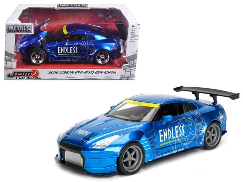 2009 nissan gt r (r35) ben sopra blue jdm tuners 1/24 diecast model car by jada 2009 nissan gt r (r35) ben sopra blue jdm tuners 1/24 diecast model car by jada