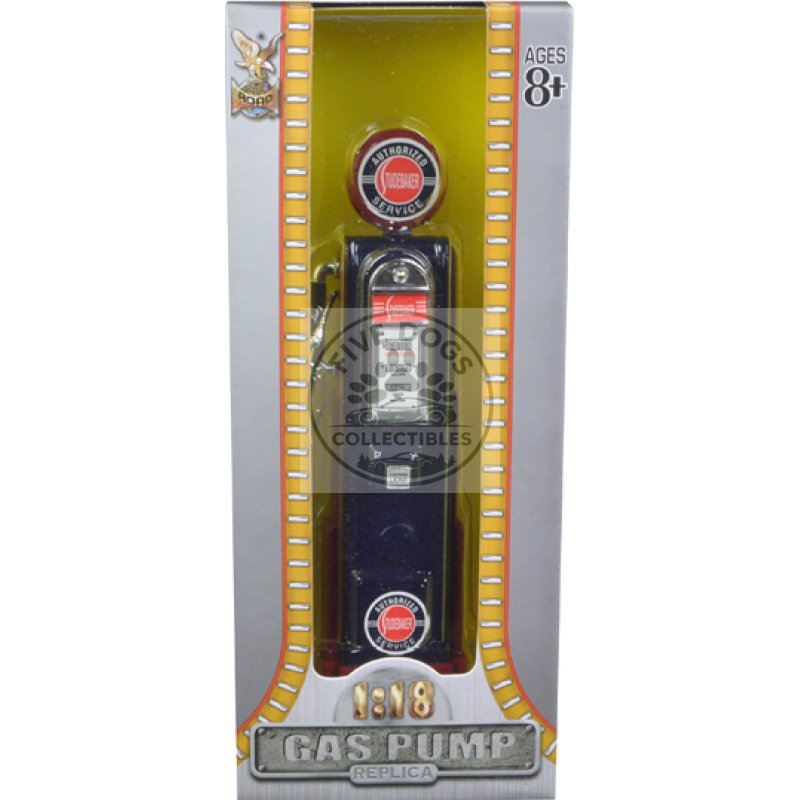 studebaker gasoline vintage gas pump digital 1/18 diecast replica by road signature