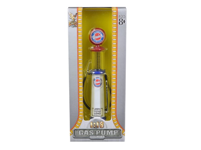 buick gasoline vintage gas pump cylinder 1/18 diecast replica by road signature buick gasoline vintage gas pump cylinder 1/18 diecast replica by road signature