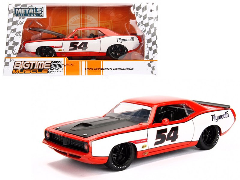 1973 plymouth barracuda #54 1/24 diecast model car by jada 1973 plymouth barracuda #54 1/24 diecast model car by jada