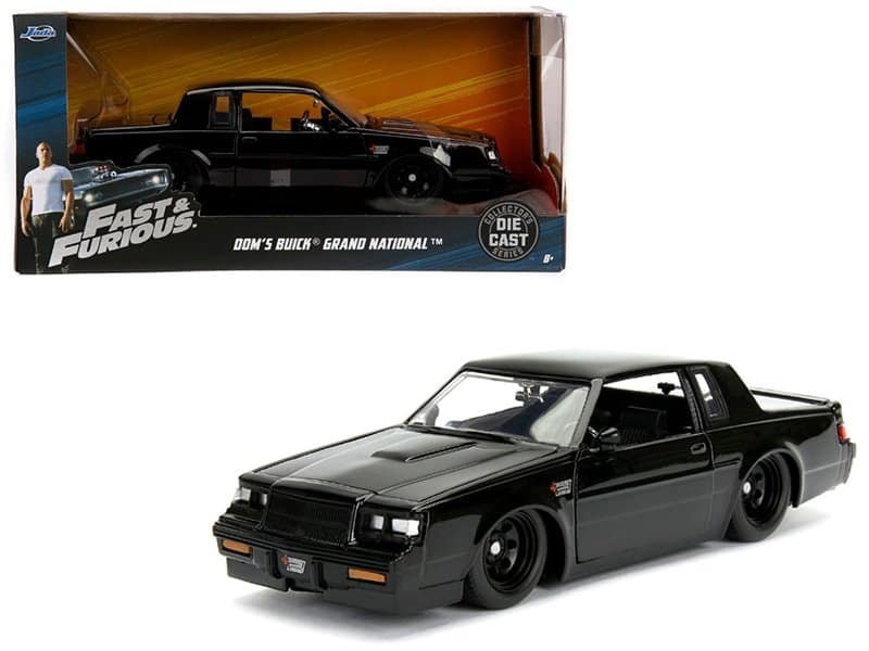 dom's buick grand national black "fast & furious" movie 1/24 diecast model car by jada dom's buick grand national black "fast & furious" movie 1/24 diecast model car by jada