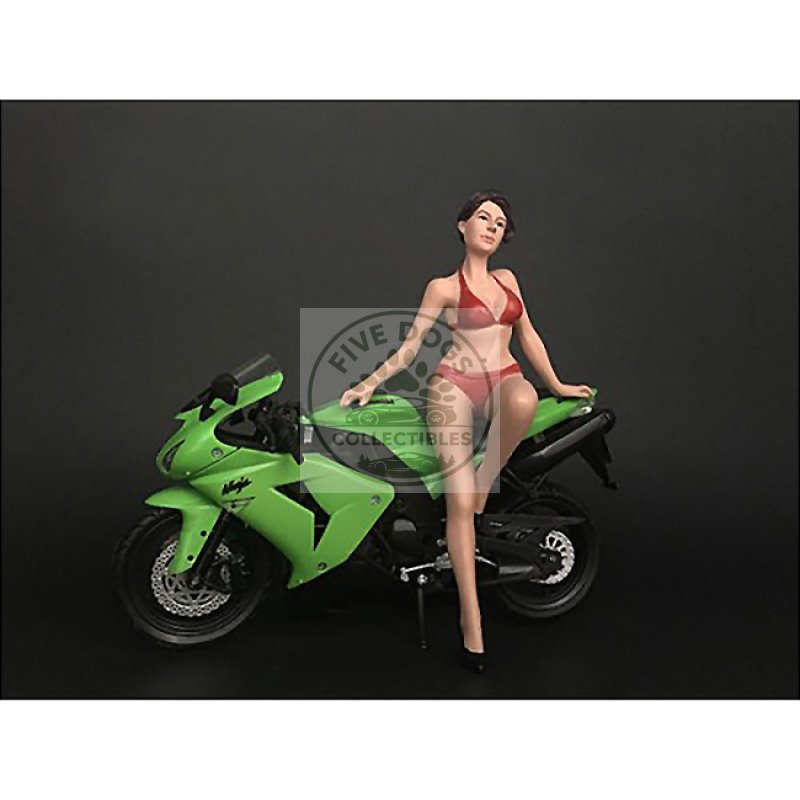 hot bike model elizabeth figurine for 1/12 scale motorcycle models by american diorama